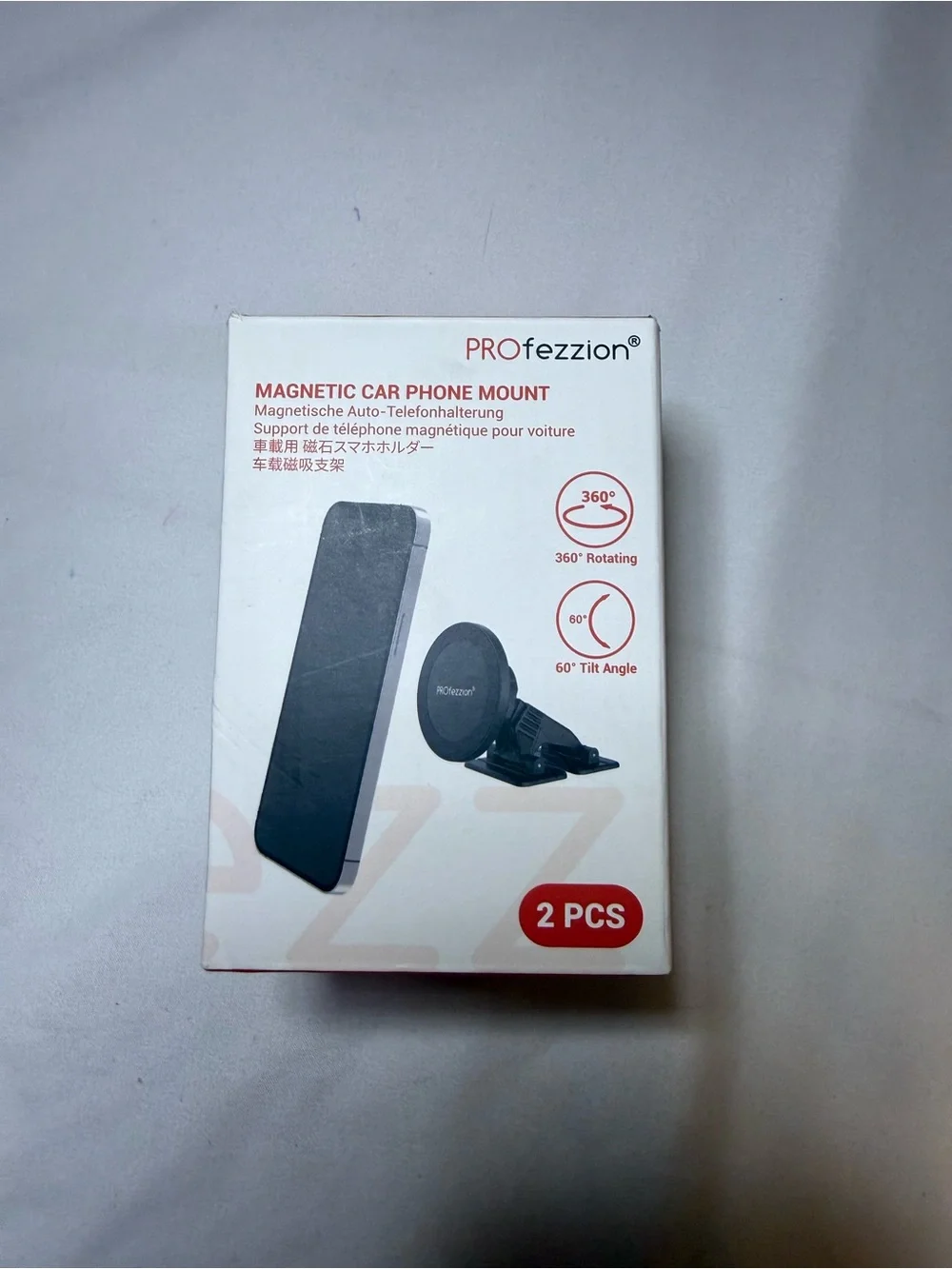 Magnetic Car Phone Mount Clip Holder - Black (2 PCS)